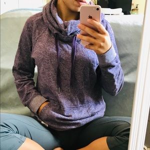 Lavender draped neck pullover